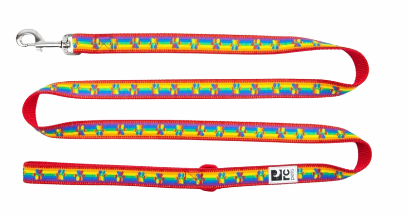 RC Pets Patterned Dog Leash 3/4"x6' - Rainbow Paws dog bow tie,pet bandana,dog scarf