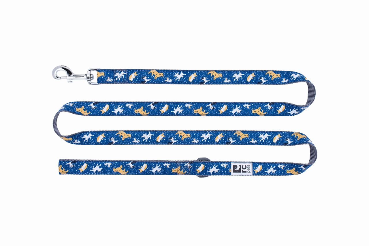 RC Pets Patterned Dog Leash 3/4"x6' - Space Dogs dog bow tie,pet bandana,dog scarf