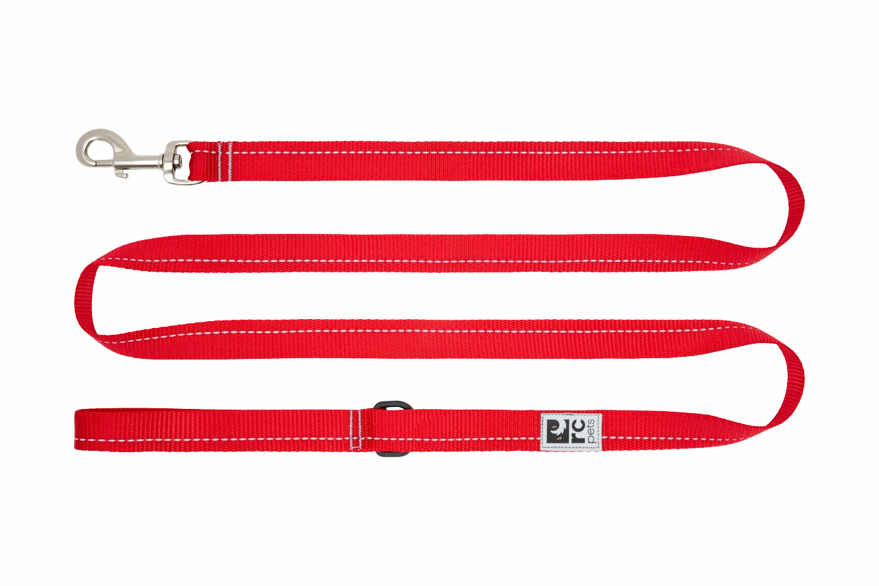 RC Pets Primary Dog Leash 3/4"x6' - Red dog bow tie,pet bandana,dog scarf