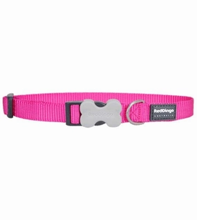Red Dingo Classic Dog Collar (Hot Pink) dog charms,dog ID