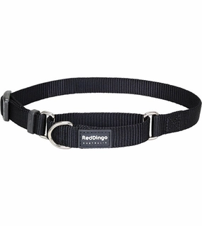 Red Dingo Martingale Choke Prevention Dog Collar (Black) dog charms,dog ID