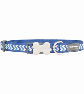 Red Dingo Ziggy Reflective Dog Collar (Blue) dog charms,dog ID