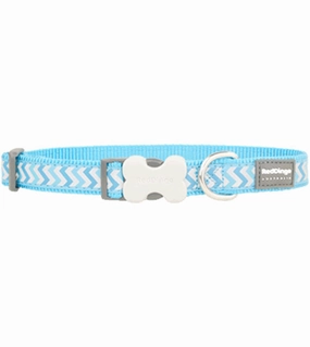 Red Dingo Ziggy Reflective Dog Collar (Turquoise) dog charms,dog ID