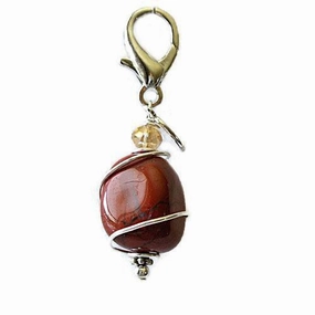 Red Jasper Healing Dog Collar Charm 1 Pawmulet