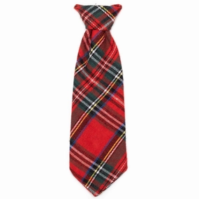 Red Plaid III Dog Necktie