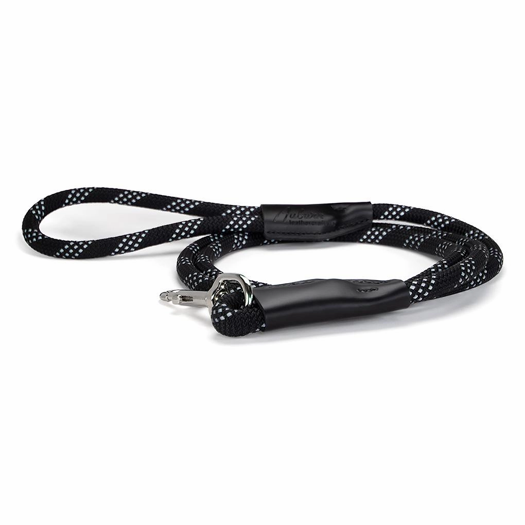 Reflective Rope Dog Leash Black dog mobility,outdoor pet aid