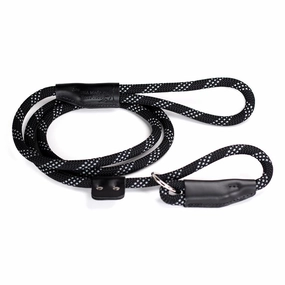 Reflective Slip Rope Dog Leash Black dog mobility,outdoor pet aid