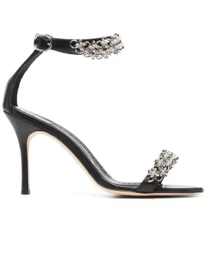 Rekik Fabio Heeled Sandals Black Shoes_Manolo-Blahnik