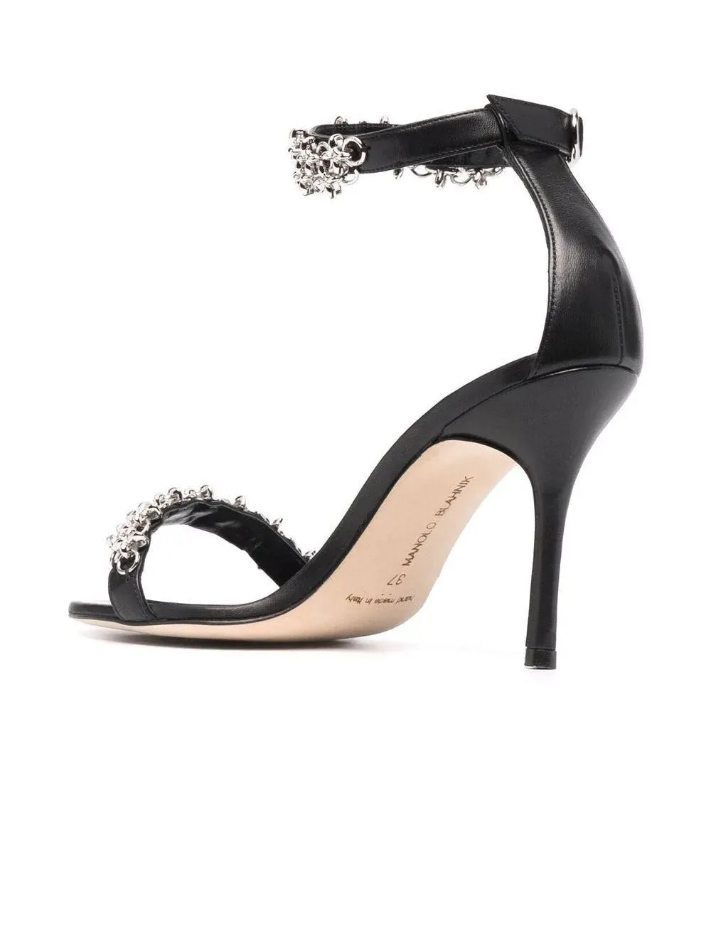Rekik Fabio Heeled Sandals Black Shoes_Manolo-Blahnik