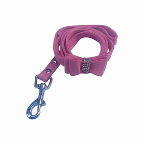 Rhinestone With Bow Dog Leash Pink dog mobility,outdoor pet aid