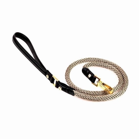 Rope And Leather Dog Leash Black dog mobility,outdoor pet aid