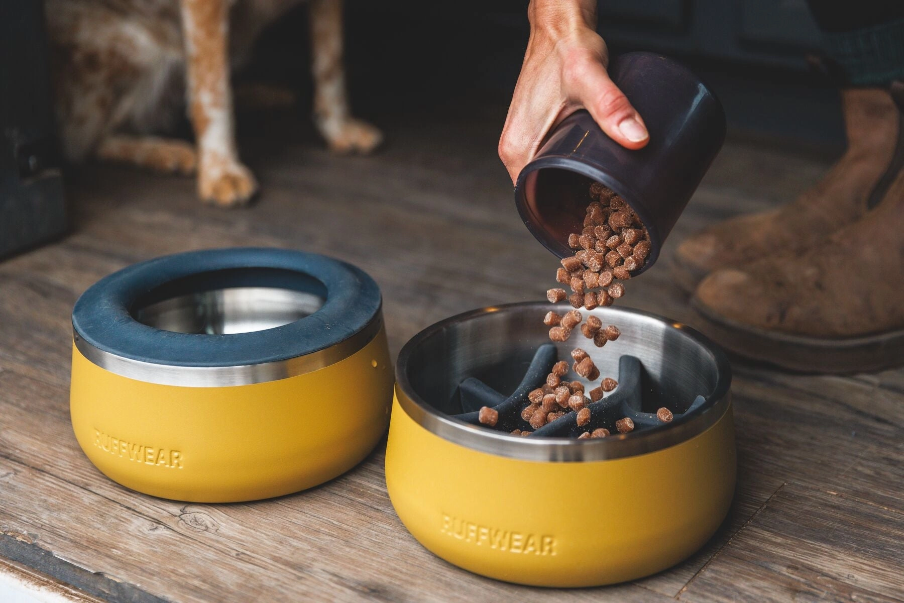 Ruffwear Basecamp Anti-Splash Dog Bowl Insert (Basalt Gray)