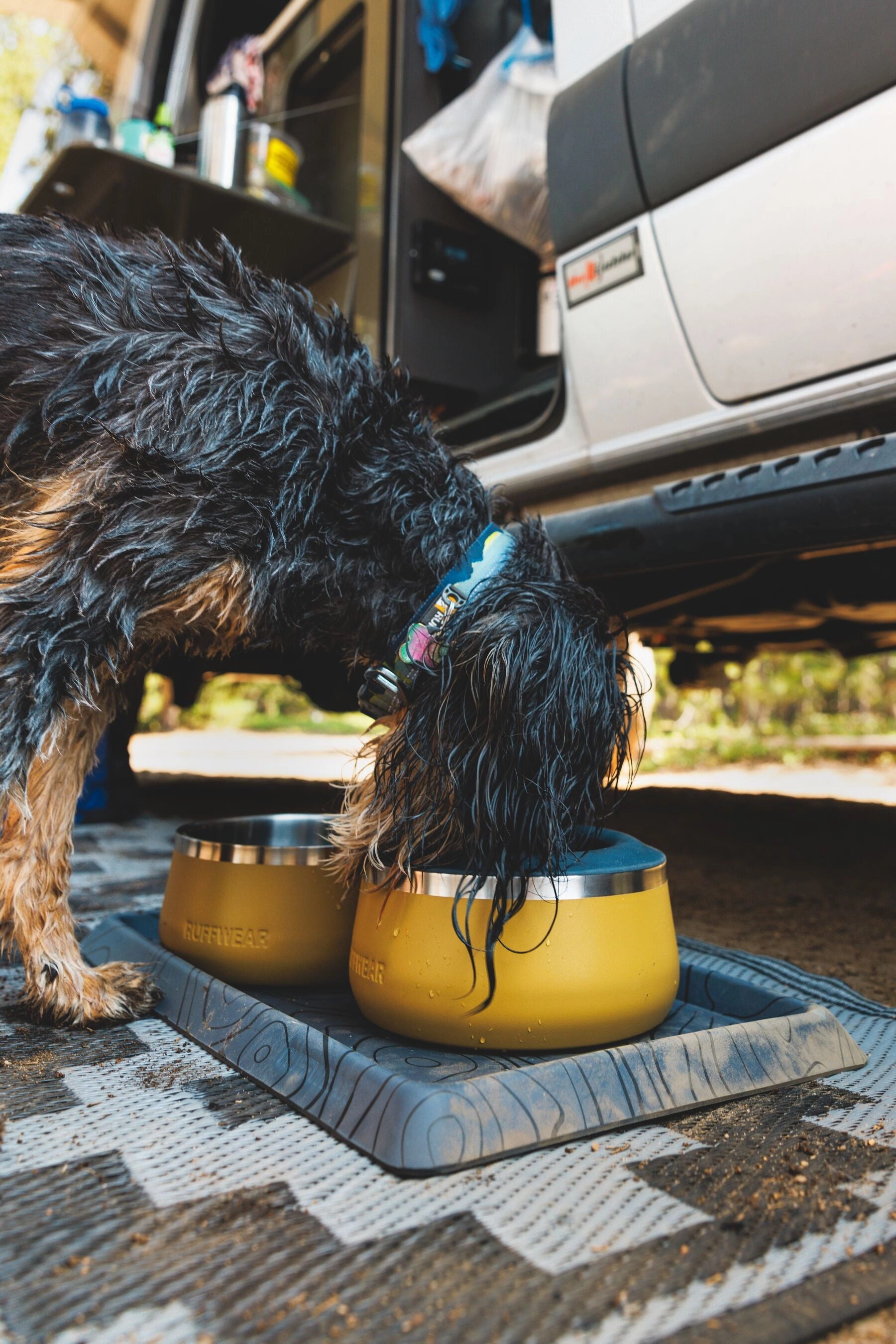 Ruffwear Basecamp Anti-Splash Dog Bowl Insert (Basalt Gray)