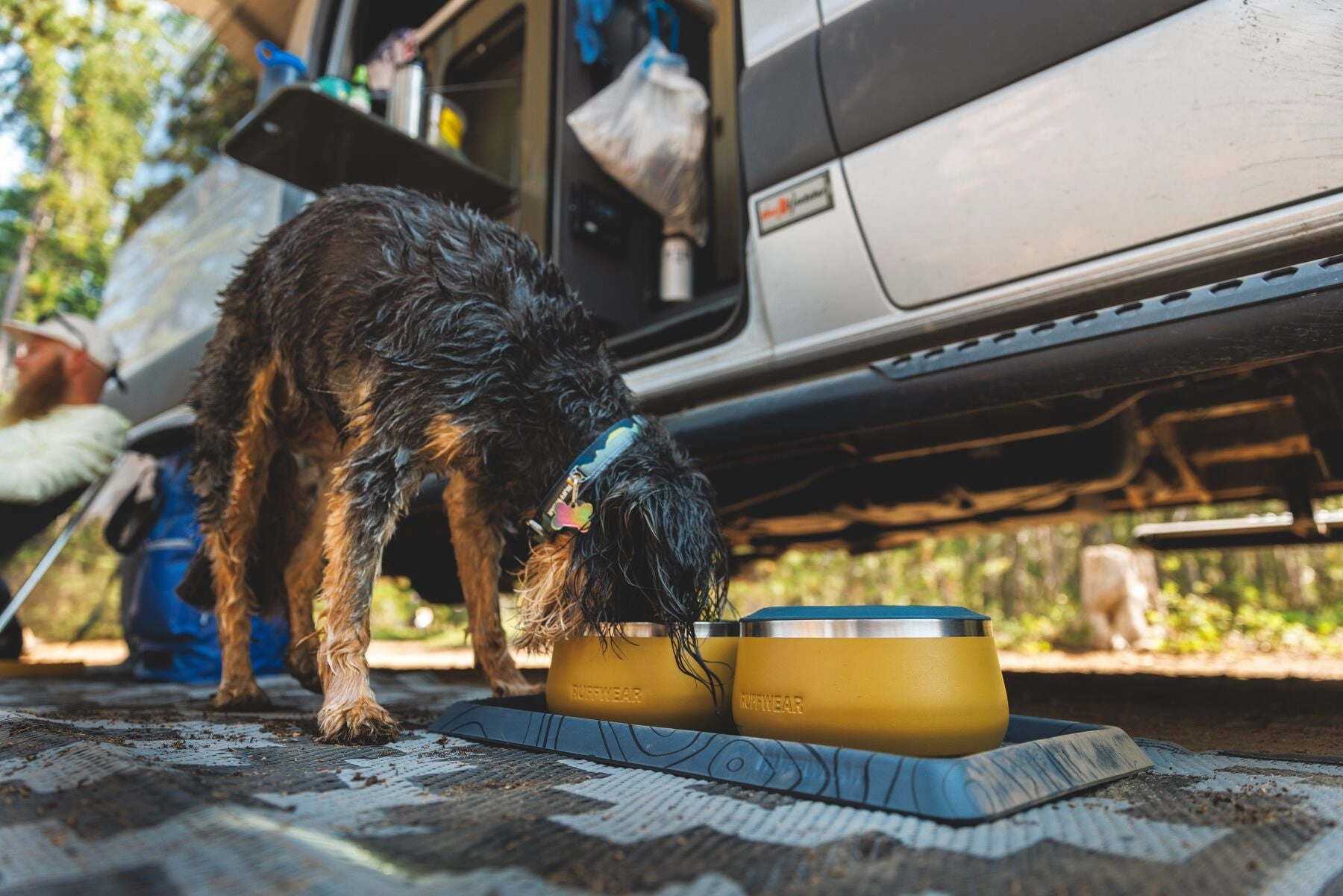 Ruffwear Basecamp Anti-Splash Dog Bowl Insert (Basalt Gray)