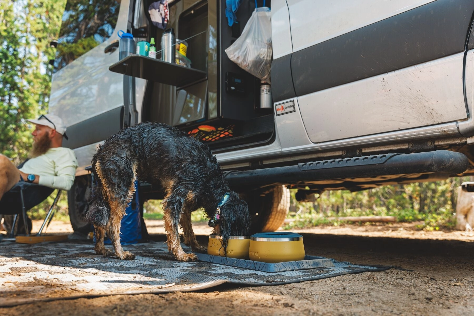 Ruffwear Basecamp Anti-Splash Dog Bowl Insert (Basalt Gray)