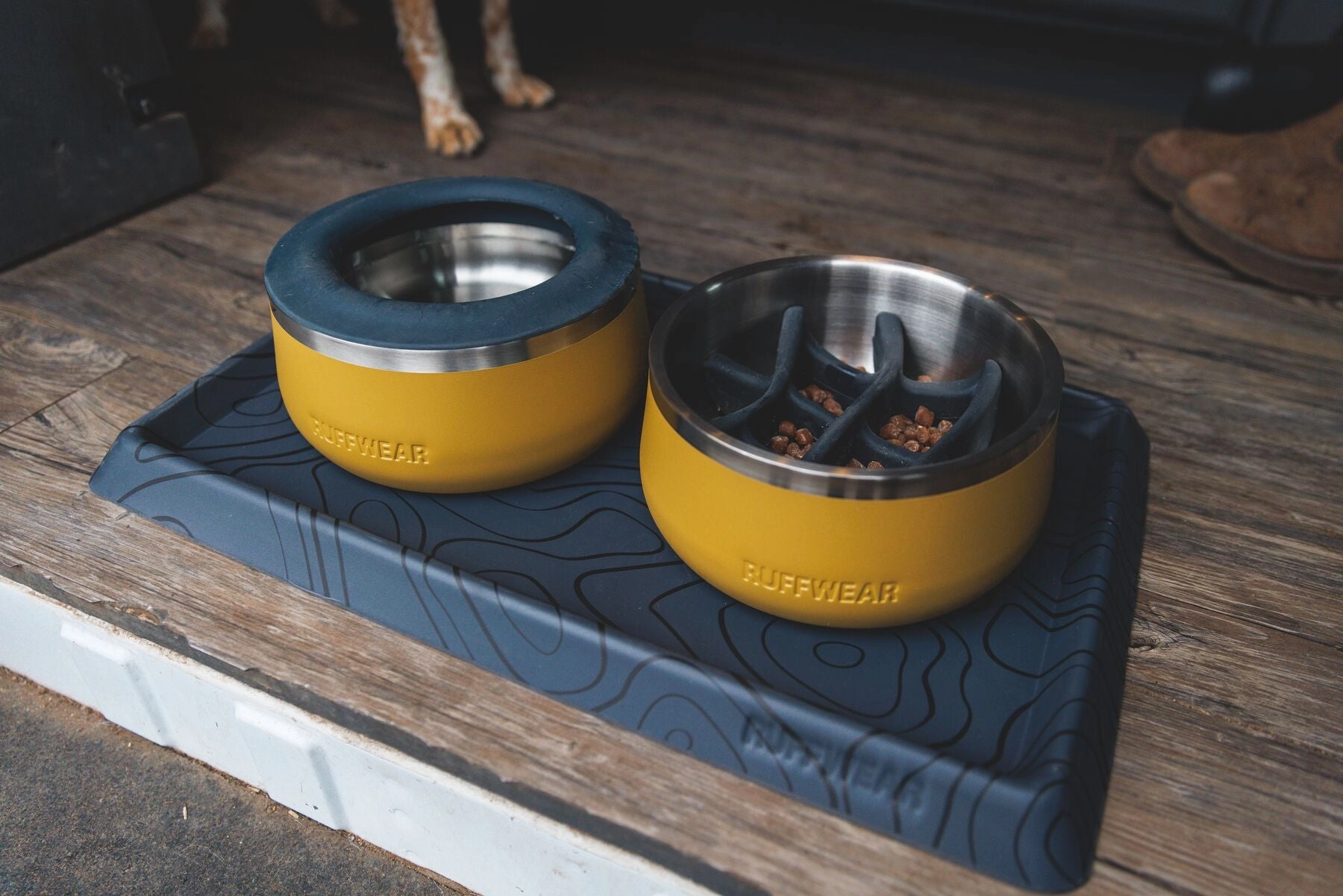 Ruffwear Basecamp Slow Feeder Dog Bowl Insert (Basalt Gray)