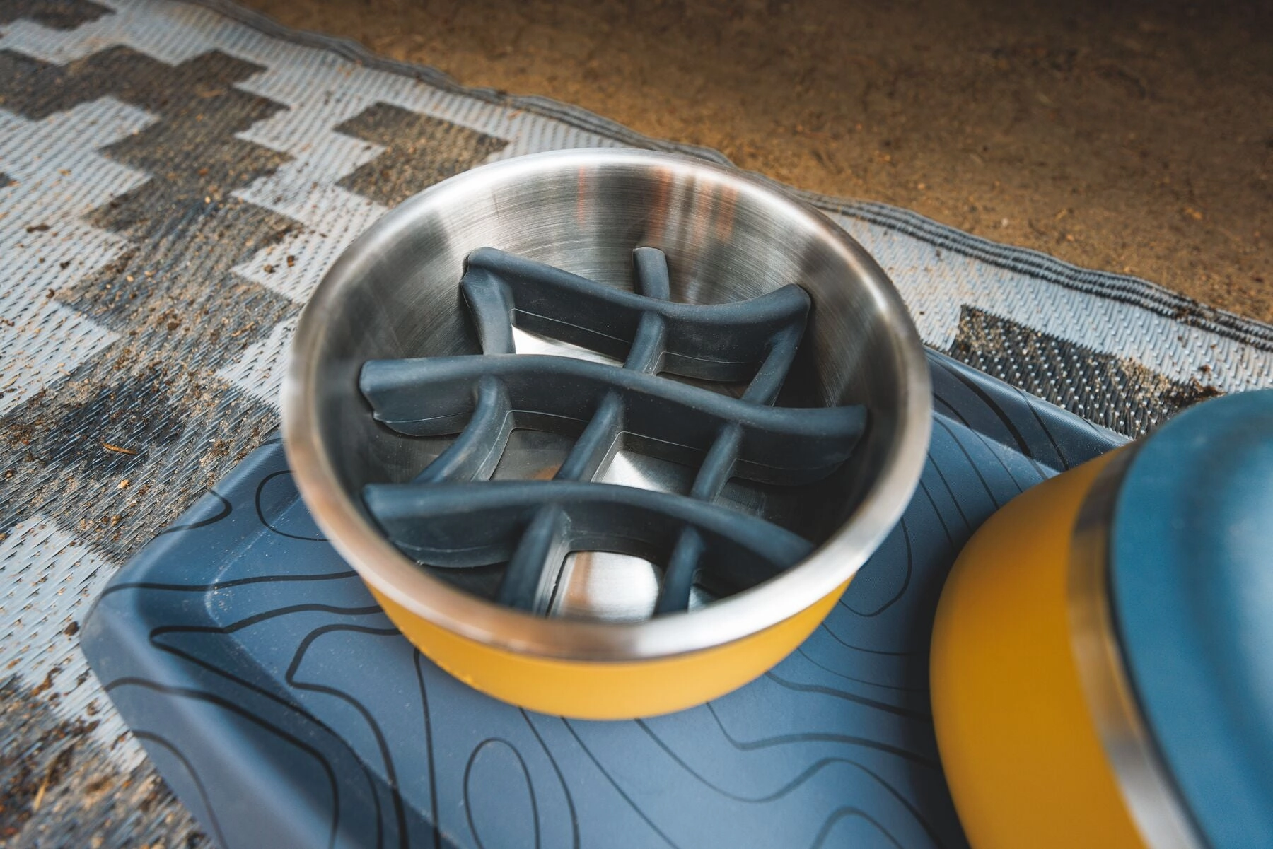 Ruffwear Basecamp Slow Feeder Dog Bowl Insert (Basalt Gray)