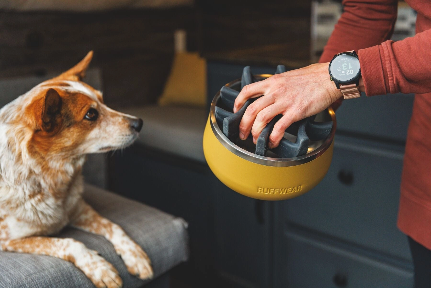 Ruffwear Basecamp Slow Feeder Dog Bowl Insert (Basalt Gray)