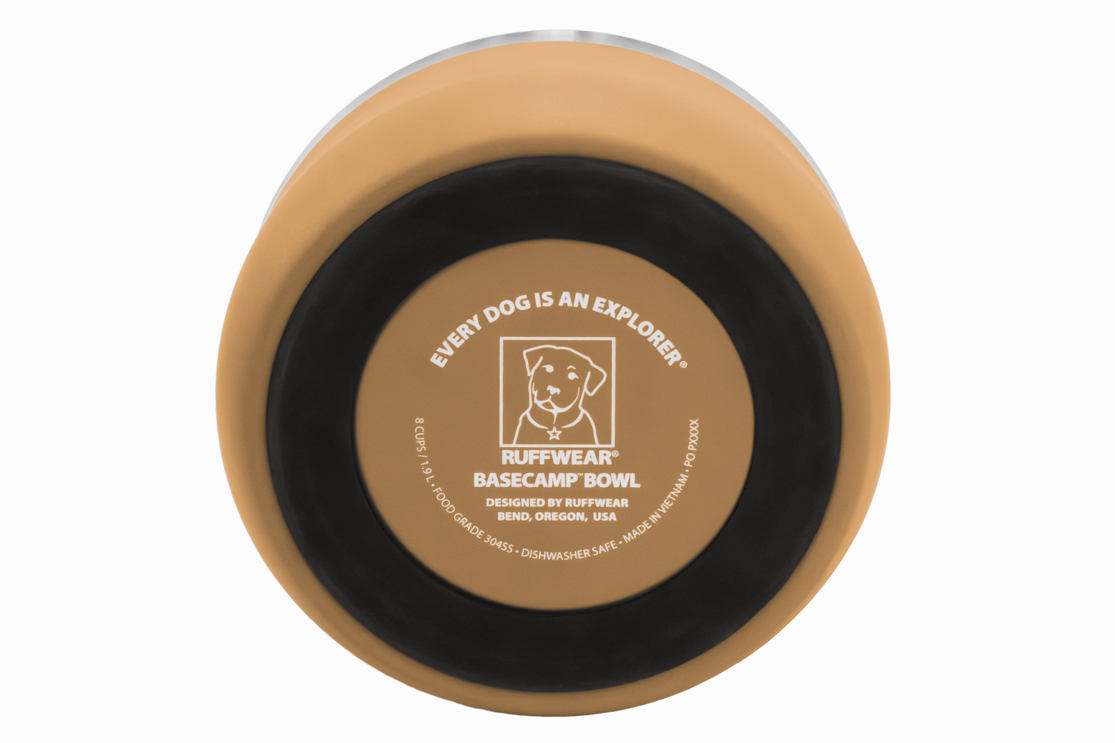 Ruffwear Basecamp Sound-Dampening Hard-Sided Dog Bowl (Cattail Tan)