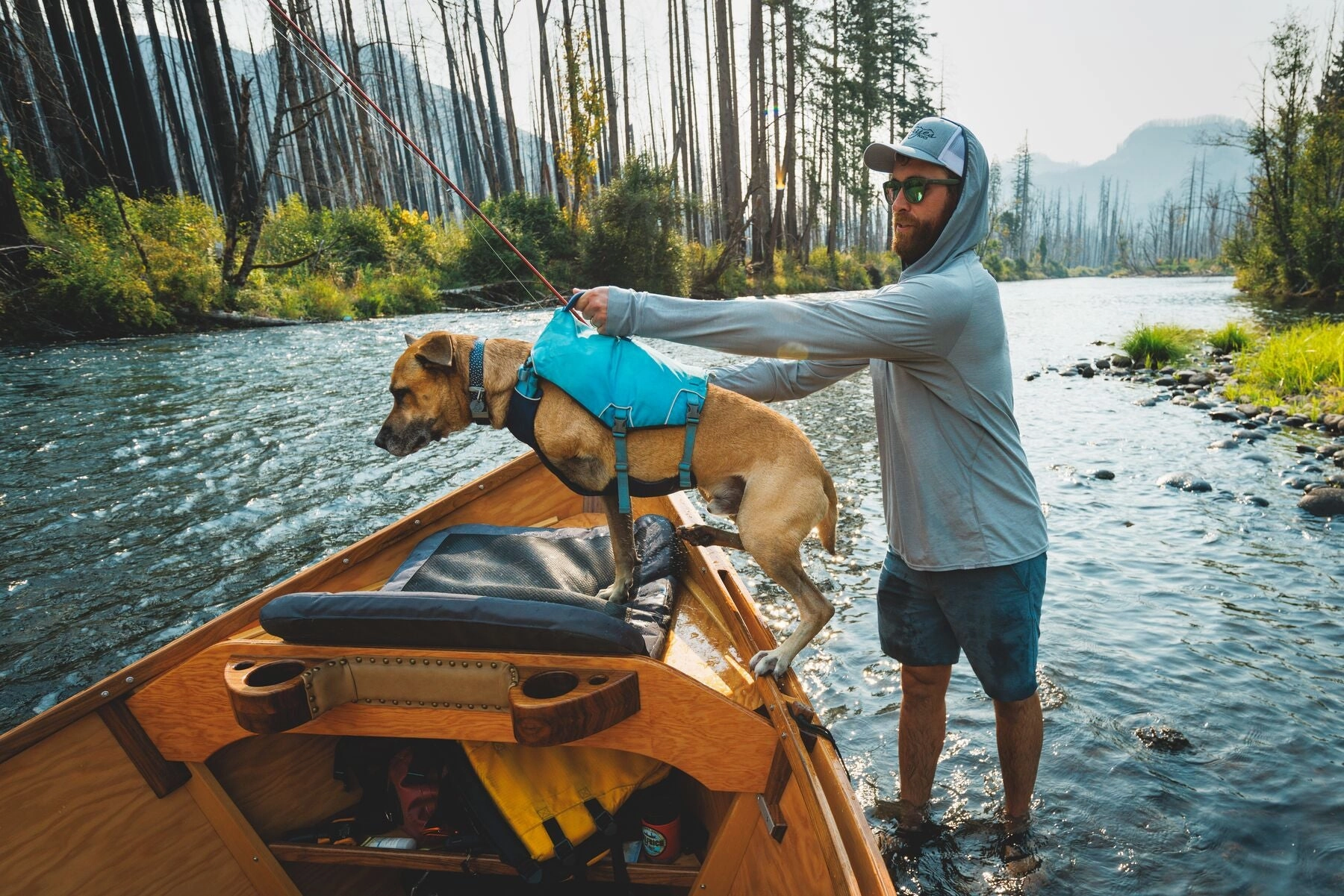 Ruffwear Confluence Harness-Style Dog Life Jacket (Biolumin Blue)