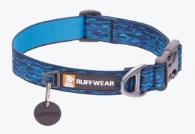 RuffWear Flat Out Collar Oceanic Distortion dog collar,pet neck strap