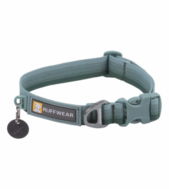 Ruffwear Front Range? Everyday Dog Collar (River Rock Green) dog charms,dog ID