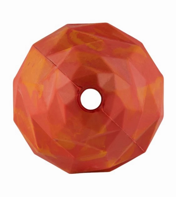 Ruffwear Gnawt-a-Cone Natural Rubber Treat Dispenser Throw Dog Toy (Red Sumac)