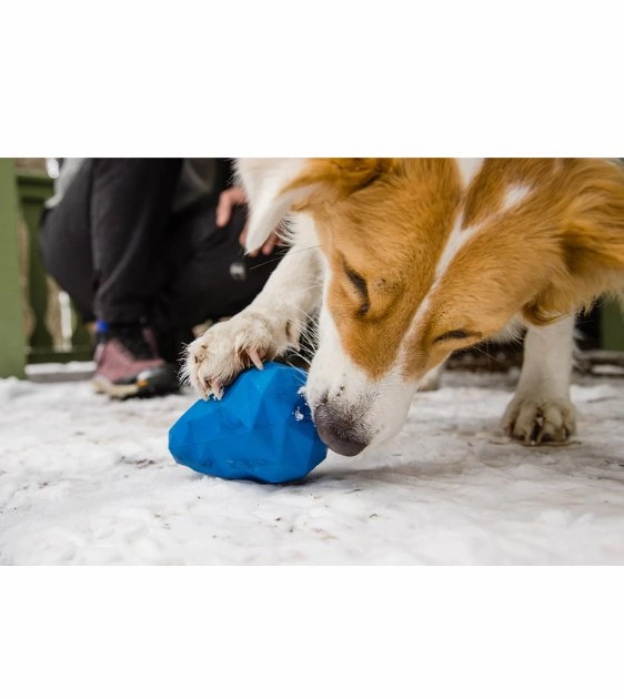 Ruffwear Gnawt-a-Cone Natural Rubber Treat Dispenser Throw Dog Toy (Red Sumac)