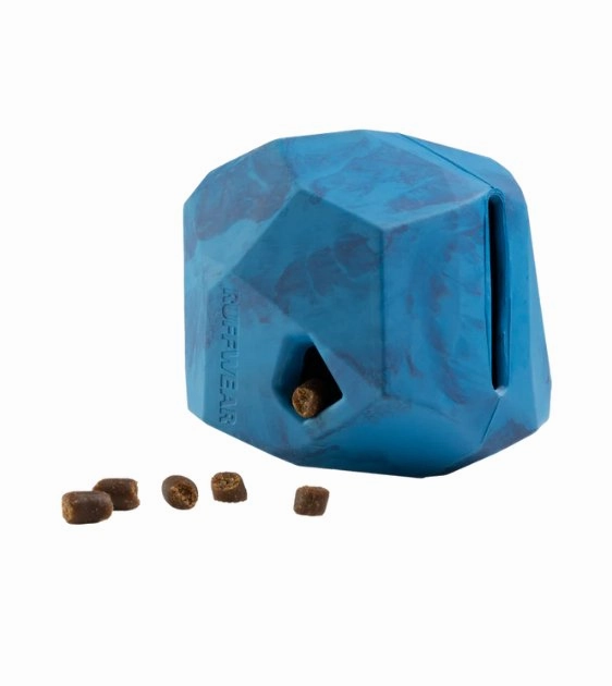 Ruffwear Gnawt-a-Rock Natural Rubber Treat Dispenser Throw Dog Toy (Blue Pool)