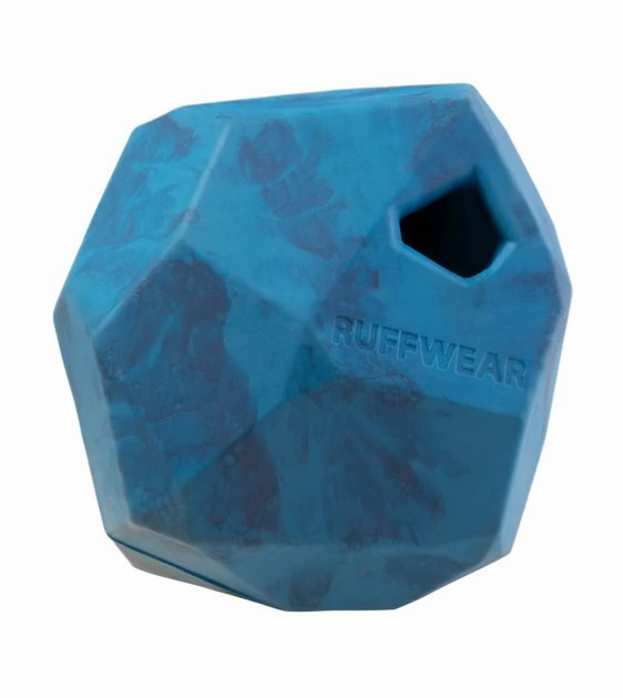 Ruffwear Gnawt-a-Rock Natural Rubber Treat Dispenser Throw Dog Toy (Blue Pool) large breed food,big dog food