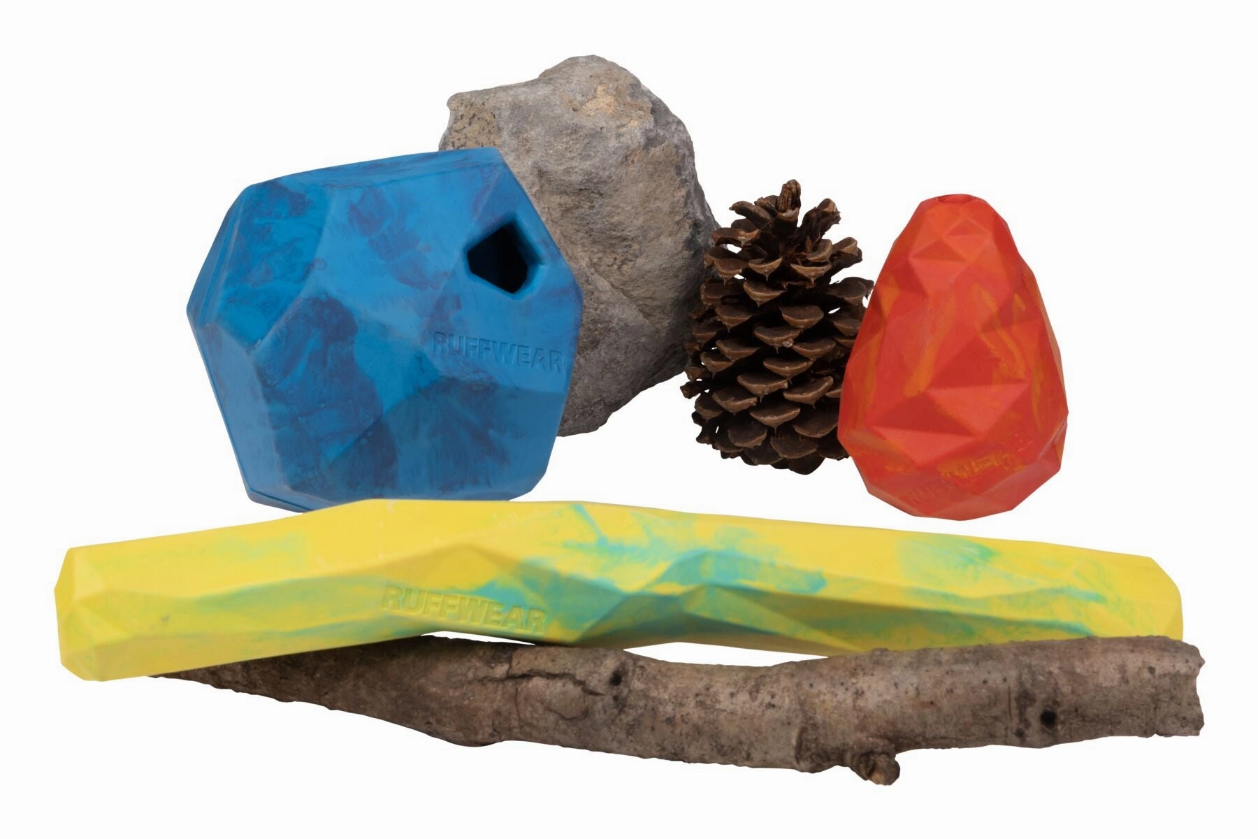 Ruffwear Gnawt-a-Rock Natural Rubber Treat Dispenser Throw Dog Toy (Glacial Blue)