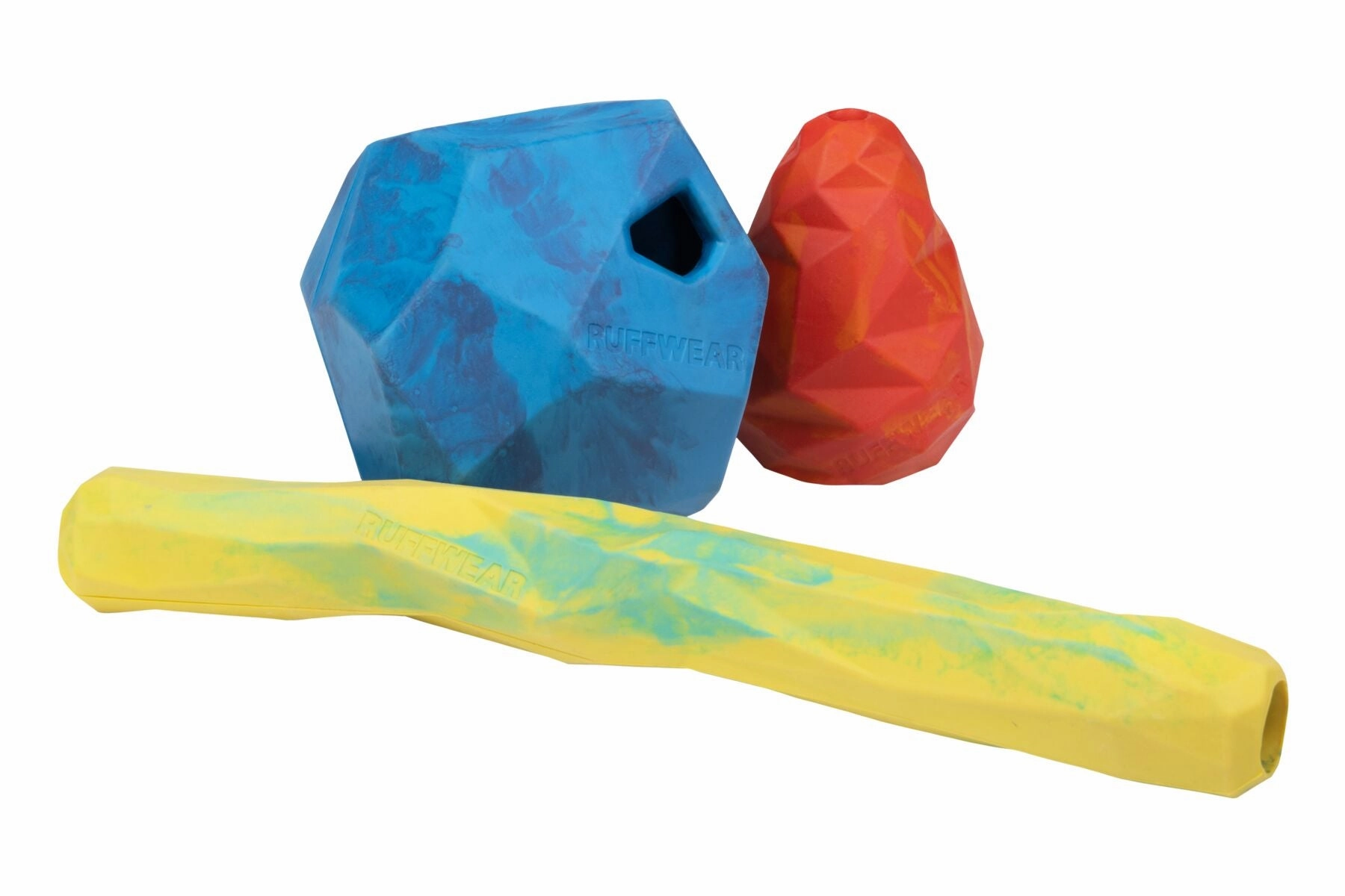 Ruffwear Gnawt-a-Rock Natural Rubber Treat Dispenser Throw Dog Toy (Glacial Blue)