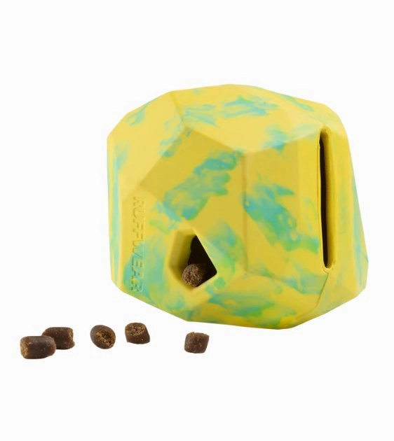 Ruffwear Gnawt-a-Rock Natural Rubber Treat Dispenser Throw Dog Toy (Lichen Green)