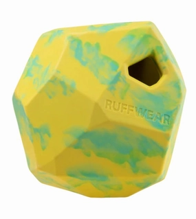 Ruffwear Gnawt-a-Rock Natural Rubber Treat Dispenser Throw Dog Toy (Lichen Green) large breed food,big dog food