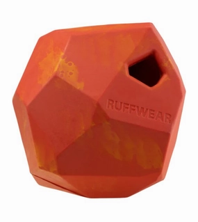 Ruffwear Gnawt-a-Rock Natural Rubber Treat Dispenser Throw Dog Toy (Red Sumac) large breed food,big dog food