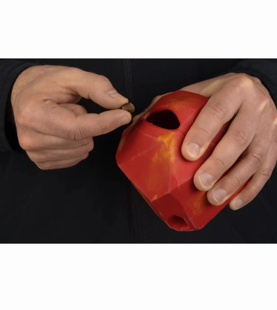 Ruffwear Gnawt-a-Rock Natural Rubber Treat Dispenser Throw Dog Toy (Red Sumac)