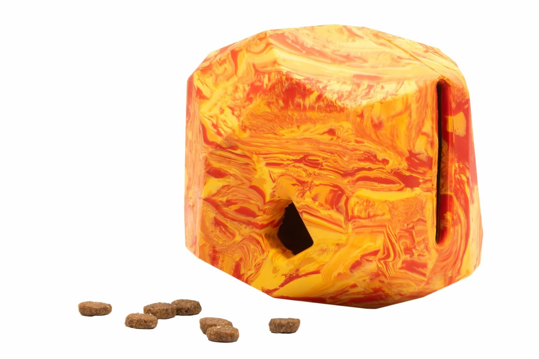 Ruffwear Gnawt-a-Rock Natural Rubber Treat Dispenser Throw Dog Toy (Salamander Orange)