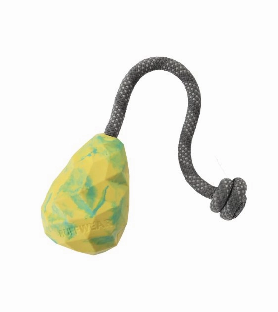 Ruffwear Huck-a-Cone Rubber & Rope Tug & Fetch Dog Toy (Lichen Green)