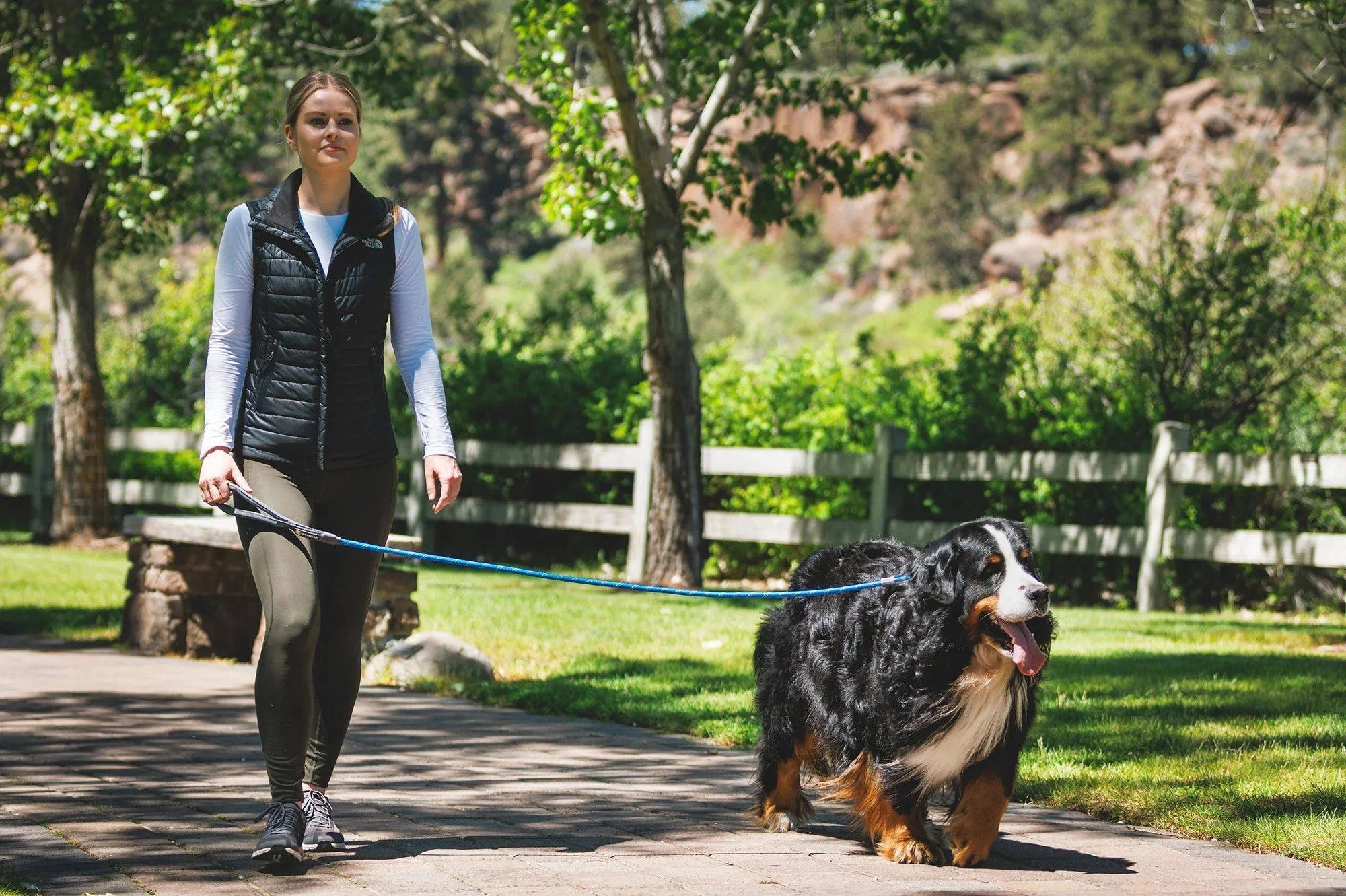 Ruffwear Just-a-Cinch? Reflective Rope Slip Dog Leash (Obsidian Black)