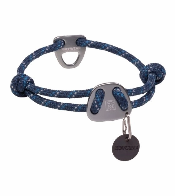 Ruffwear Knot-a-Collar? Reflective Rope Dog Collar (Blue Moon) dog charms,dog ID