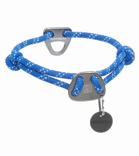 Ruffwear Knot-a-Collar? Reflective Rope Dog Collar (Blue Pool) dog charms,dog ID