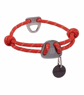 Ruffwear Knot-a-Collar? Reflective Rope Dog Collar (Red Sumac) dog charms,dog ID
