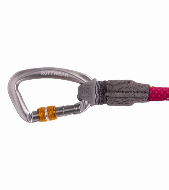 Ruffwear Knot-a-Leash? Reflective Rope Dog Leash with Locking Carabiner (Hibiscus Pink)