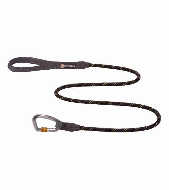 Ruffwear Knot-a-Leash? Reflective Rope Dog Leash with Locking Carabiner (Obsidian Black)