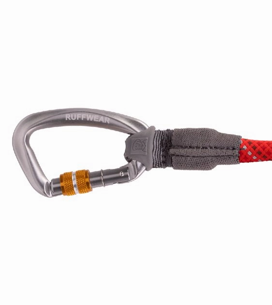 Ruffwear Knot-a-Long? Short Rope Dog Leash with Locking Carabiner (Red Sumac)