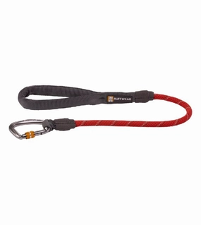 Ruffwear Knot-a-Long? Short Rope Dog Leash with Locking Carabiner (Red Sumac)