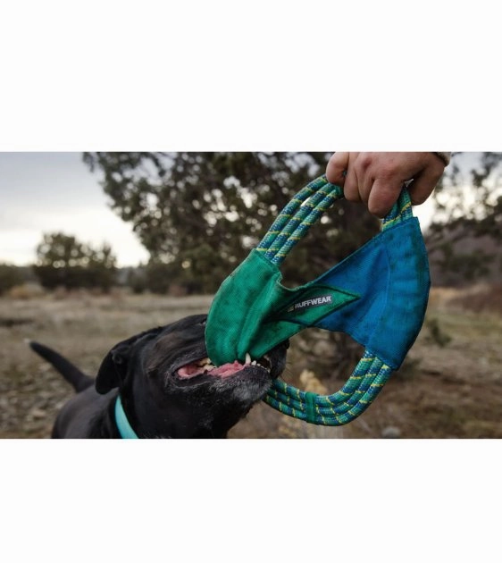 Ruffwear Pacific Ring Fling, Fetch & Tug Dog Toy (Aurora Teal)