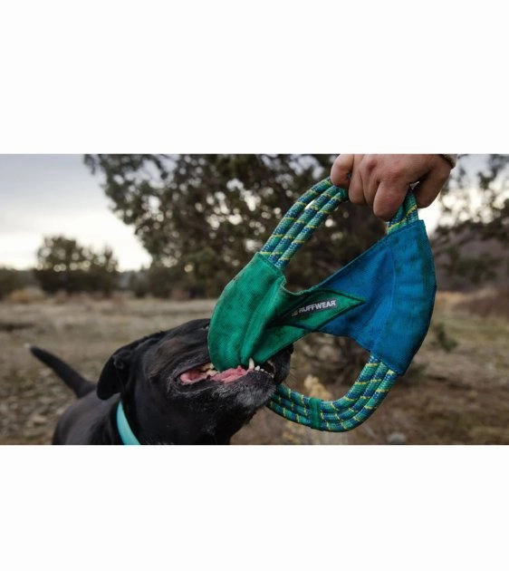 Ruffwear Pacific Ring Fling, Fetch & Tug Dog Toy (Aurora Teal)