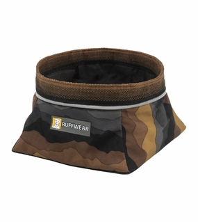 Ruffwear Quencher Collapsible Dog Food & Water Bowl (Moonlight Mountains) dog bowl,pet feeder