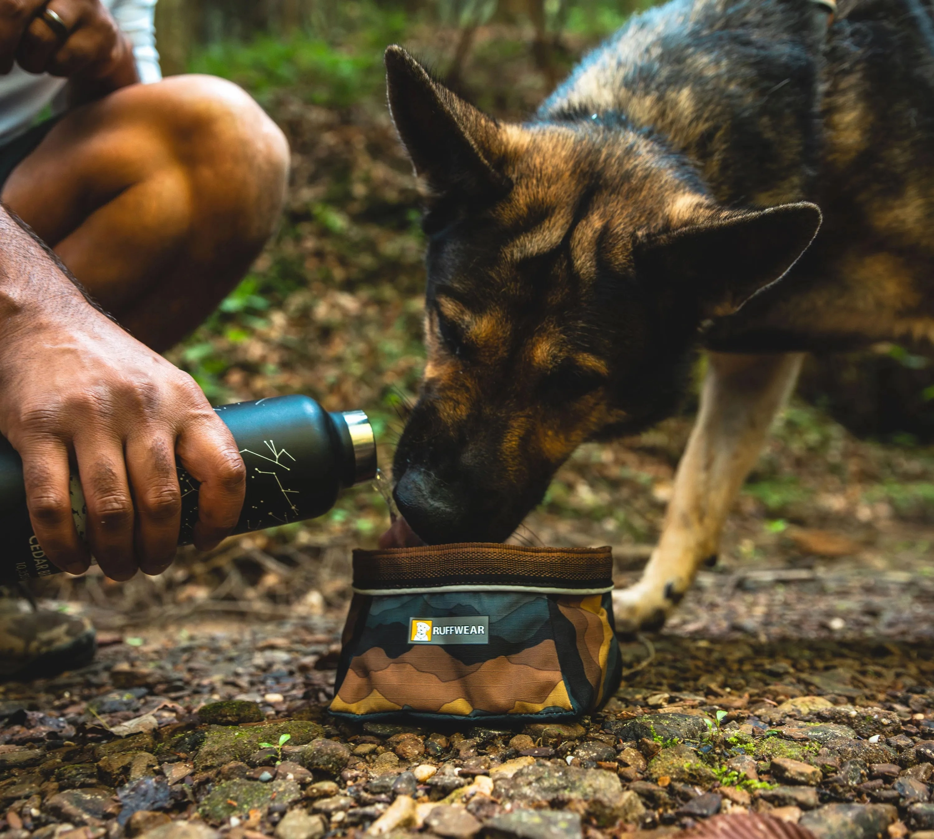 Ruffwear Quencher Collapsible Dog Food & Water Bowl (Spring Mountains)